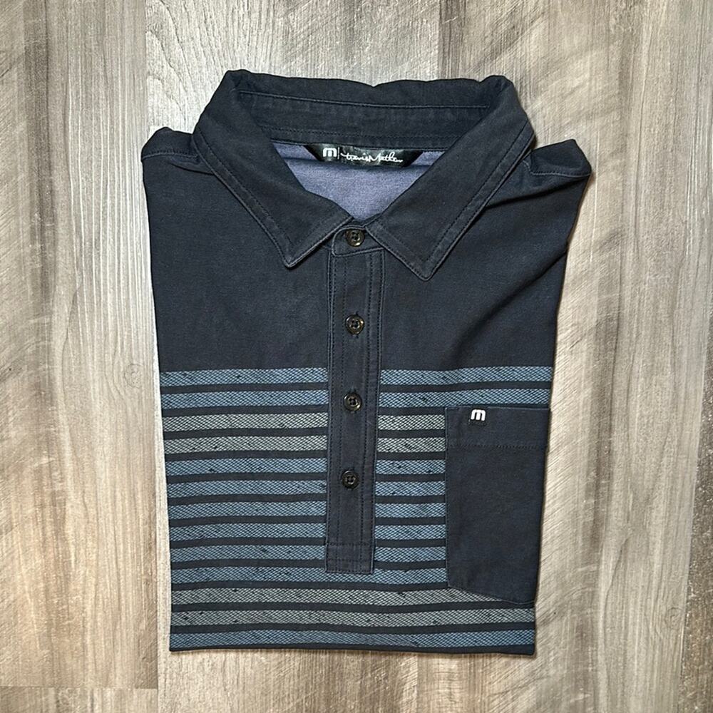 Travis Mathew Striped Golf Polo - Medium